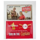 Captain Morgan Baseball Sign & Dr Pepper Military