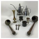 Brass, Steel Utensils, Vessels, and Water Ladles