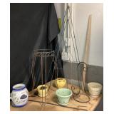 Iron Wreath Stand, Garden Hanger & Planters: Herb,