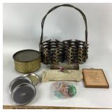 Ekcoloy Tray Covers, Decorative Basket, Pin cushio