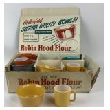 Robin Hood Flour Colorful Utility Bowls, Cups