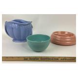 McCoy Pottery Planter, Bowl, Pink Serving Dish