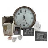 Sterling & Noble Wall Clock, Frames, Glassware
