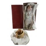21" Swan Collection Porcelain Doll With Basket