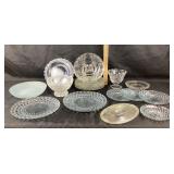 Pressed Glass Plates, Bowls, and Serving Pieces