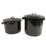 Black Enamelware Stock Pots