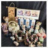 Angel Figurines, Charming Cherubs Artwork, Candles