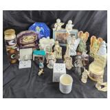 Angel Figurines, Candle Holders, Stationery Chest