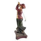 Large statue of a woman Golfer