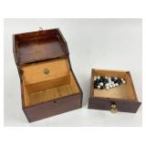 Old Ballot Box w/ Homemade Marbles Fraternal/