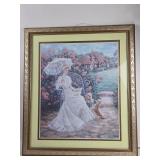 Lee Dubin Artwork With Home Interiors Frame