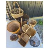 Wicker, Wire, Bamboo, Wooden Baskets