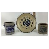 Rowe Pottery Crock, Maple City Crock, Wall Clock
