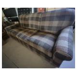 Berne Furniture Couch - Plaid Square Print -
