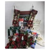 Christmas Stockings, Snowman Figures, Decorations