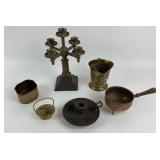 Brass, Bronze, Copper Candleholders And Decor