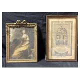 Antique framed artwork