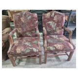 La-Z-Boy Accent Chairs With Tropical Print (2)