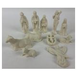 White Ceramic Nativity Figurines