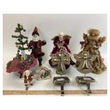 Porcelain Angel Toppers, Nativity Scene, Stocking