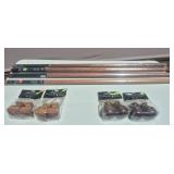 Cambria Solid Wood Pole 4 ft. Curtain Rod (4) NIP