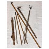 Fiberglass hot stick, rustic tools