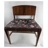 Wooden Chair With Floral Upholstered Seat