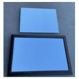 2 mirrors: framed, unframed beveled