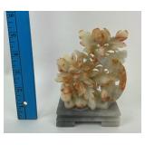 Soapstone Carving With Floral Design