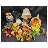 Decorative Ceramic, Glass, Lamps, Faux Fruit