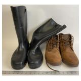 Menï¿½s Boots: Dunlop Rubber, Rockport Leather
