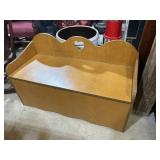 Wood chest heart design
