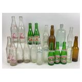 Glass bottles: 7-Up, Pokagon, Crush, more