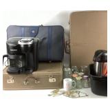 Keurig Coffee Maker, Luggage, Glass Jars