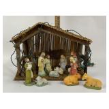 Nativity Stable With Figures and Animals