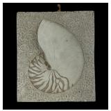 Brue Nautilus Fossil Bas-Relief Wall Art