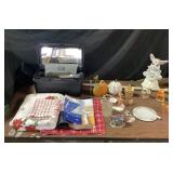 Seasonal Decor, Linens, Samsonite Case