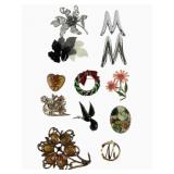 Costume Jewelry Brooches: Gerrys Hummingbird, Gold