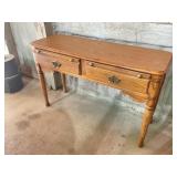 Wood console table