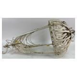 Ornate Cream Wrought Iron Hanging Basket 35"
