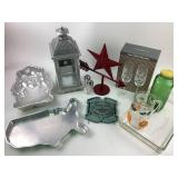 Cake Pans, Avon Glasses, Lantern +