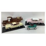 Model Cars Cadillac, Edsel, Wood Truck +