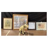 Framed Art Prints, Dog Figurine