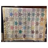 Hand-Pieced Star Pattern Quilt