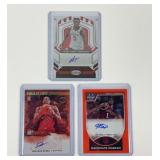 3 autograph basketball cards