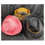 Straw, Mesh, Felt Hats With Decorative Trim
