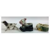 Ceramic Dog Figurine And Animal Planters