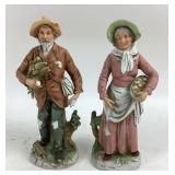 Homco 8884 Porcelain Figurines Holding Produce