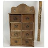 Wooden Spice Cabinet With Eight Drawers