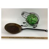 Wrought Iron Frog Sculpture, Fireplace Hearth Pan